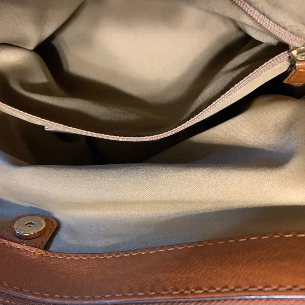 Coach Brown Leather Shoulder Bag Madison Kimberly Satchel - Picture 14 of 16